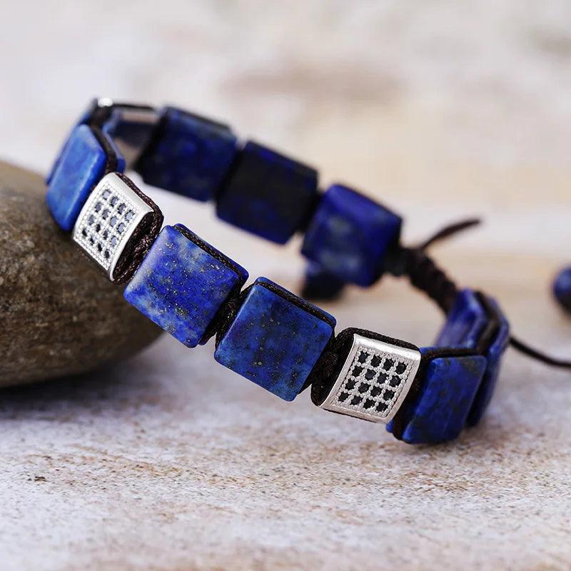Bracelet Macramé Homme en Pierres Naturelles - Bijou Bracelet GoHappy