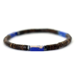 Coconut Coast bracelet homme perles coco et pierres naturelles - GoHappy