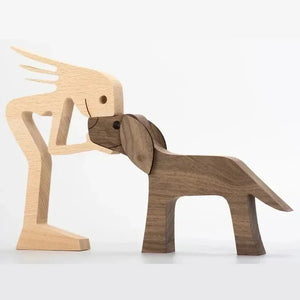 Sculpture Bois Compagnon Fidèle Gravure Personnalisée Mémorial - Décoration GoHappy