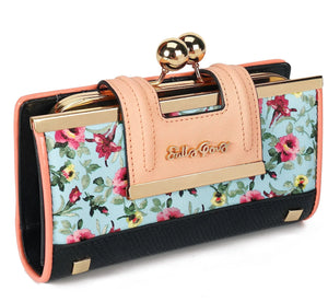 Portofino Bloom portefeuille femme fleuri chic multifonction - portefeuille GoHappy