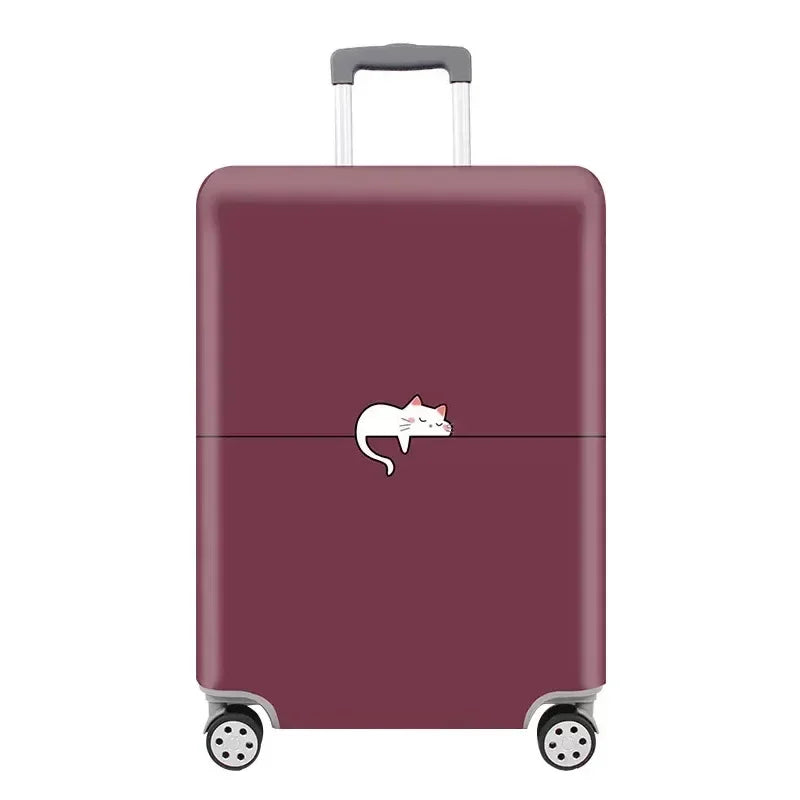 valise rigide bordeaux motif chat protection bagage originale GoHappy France