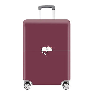 valise rigide bordeaux motif chat protection bagage originale GoHappy France