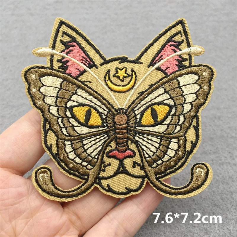 Patchs Brodés Chats Thermocollants Écussons Cartoon Vêtements Sacs