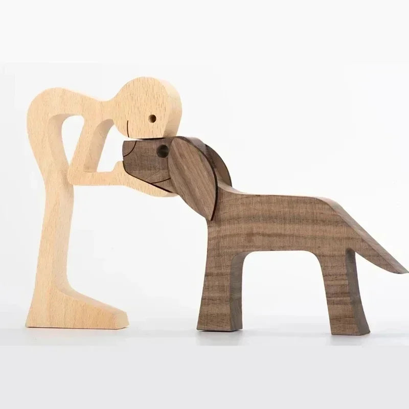Sculpture Bois Compagnon Fidèle Gravure Personnalisée Mémorial - Décoration GoHappy