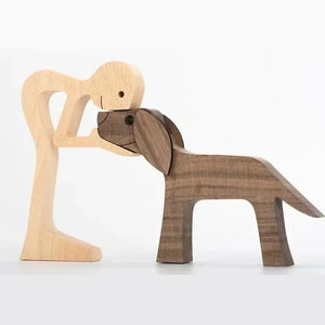 Sculpture Bois Compagnon Fidèle Gravure Personnalisée Mémorial - Décoration GoHappy