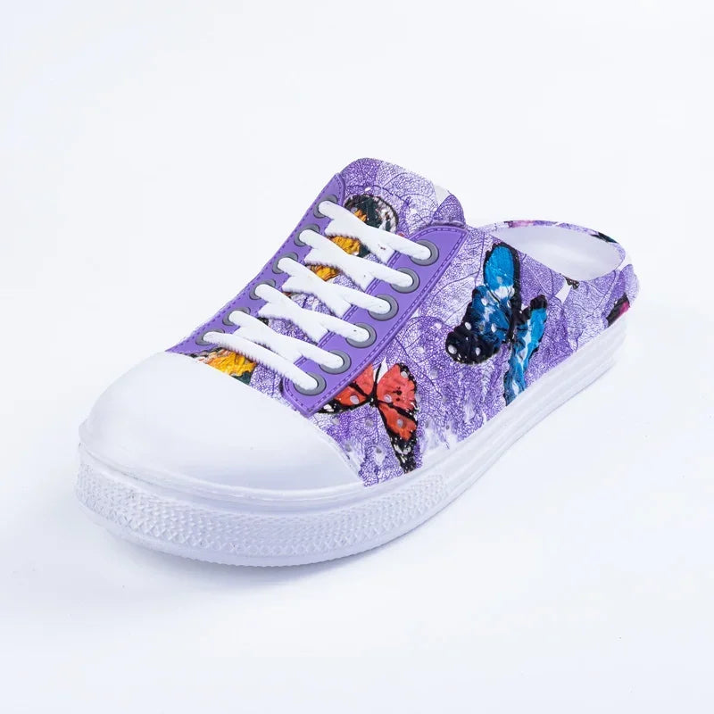 Rio Bloom baskets-mules papillons légères chic