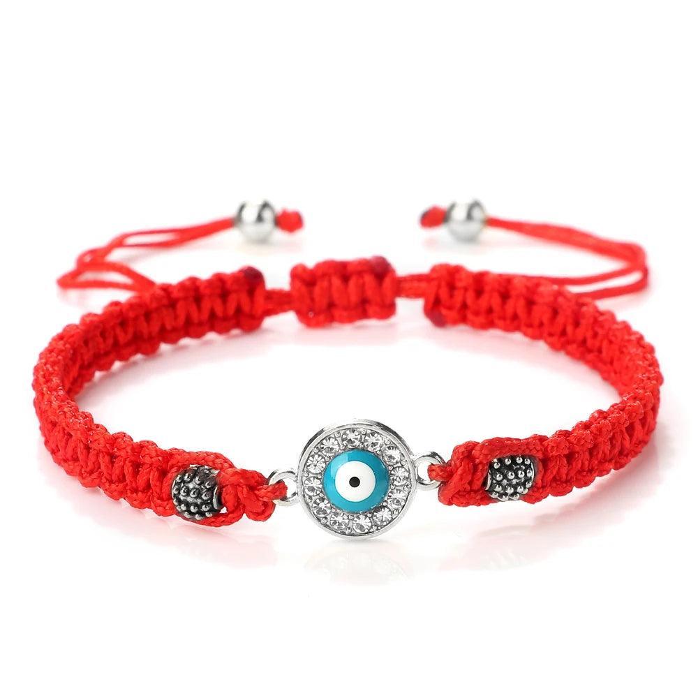 Bracelet Porte-Bonheur Evil Eye en Coton Tressé, Unisexe - Bracelets Porte-Bonheur GoHappy