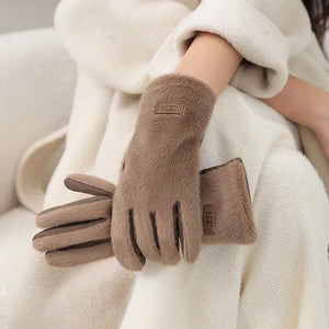 Gants Femme Daim Imitation Vison Tactiles Doux Chauds Élégants - gants GoHappy