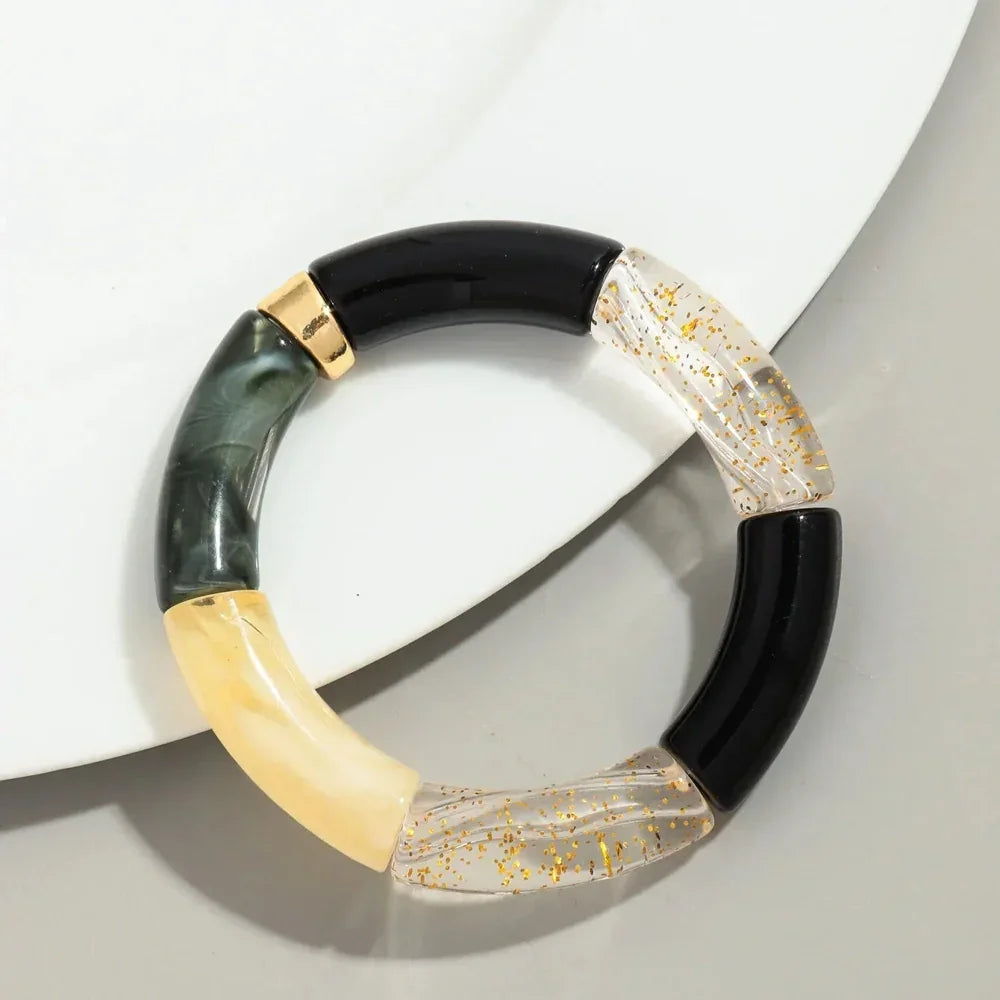 Bracelets acryliques bohème femme – 28 modèles colorés à mixer - Bijou Bracelet GoHappy