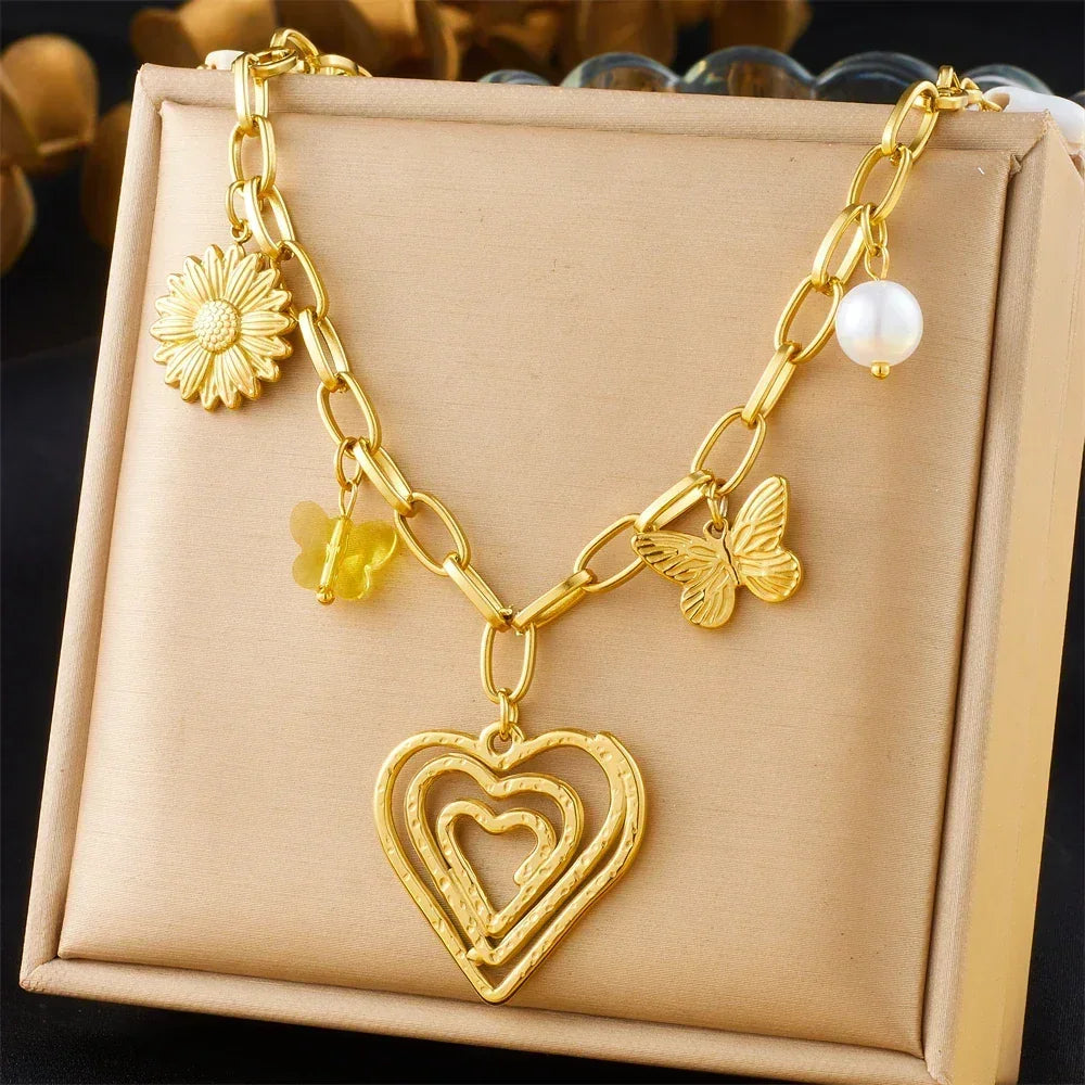 Colliers Costa Luz soleil coquillage perles dorées - colliers GoHappy
