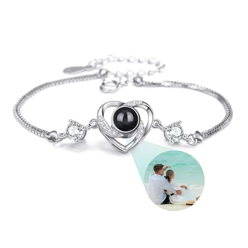 Bracelet Photo Gravé Projection Personnalisable - bracelets personnalisés GoHappy