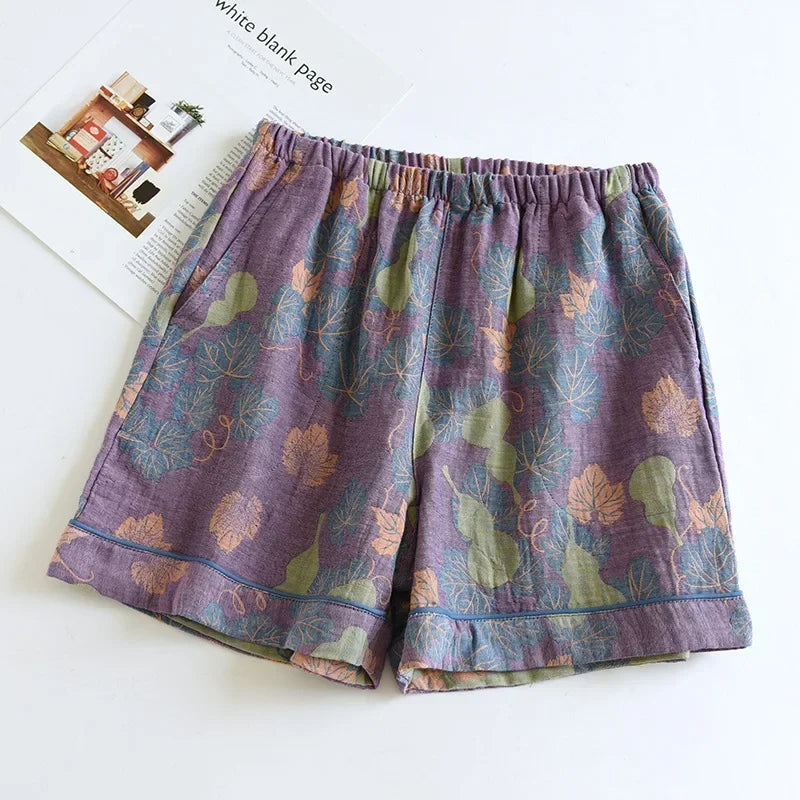 Short de Nuit Japonais en Coton pour Femme - Tissu Léger et Respirant - pyjama GoHappy
