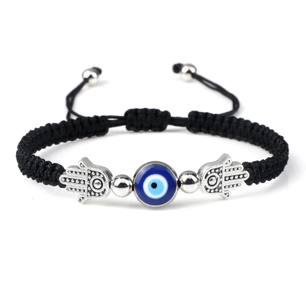 Bracelets Porte-Bonheur Evil Eye en Tissu Tressé - Bracelets Porte-Bonheur GoHappy