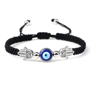 Bracelets Porte-Bonheur Evil Eye en Tissu Tressé - Bracelets Porte-Bonheur GoHappy
