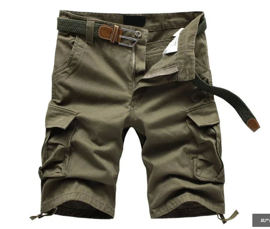 Short cargo homme été coton multipoches plage casual urbain - short homme GoHappy