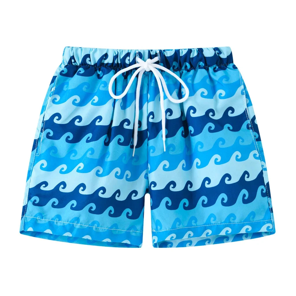 Short Bain Enfant Garçon Imprimé Coloré Plage Été 2 à 8 Ans - boxer de bain GoHappy