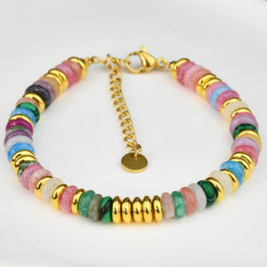 Good Vibes bracelet femme pierres naturelles colorées - bracelet femme GoHappy