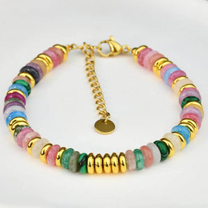 Good Vibes bracelet femme pierres naturelles colorées - bracelet femme GoHappy