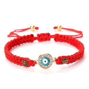 Bracelet Porte-Bonheur Evil Eye en Coton Tressé, Unisexe - Bracelets Porte-Bonheur GoHappy