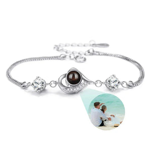 Bracelet Photo Gravé Projection Personnalisable - bracelets personnalisés GoHappy