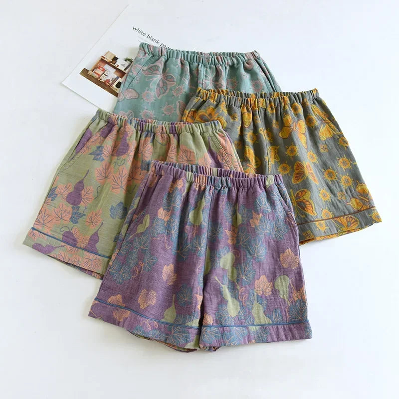 Short de Nuit Japonais en Coton pour Femme - Tissu Léger et Respirant - pyjama GoHappy