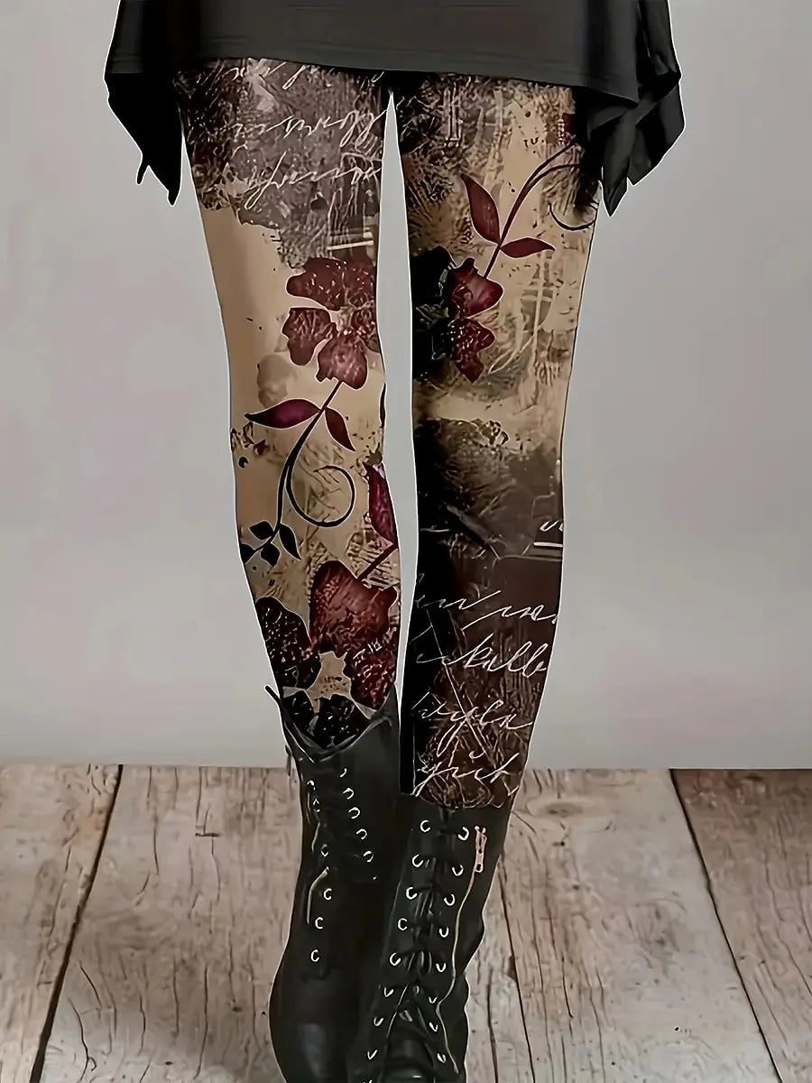 Floral Spirit leggings femme extensible automne hiver