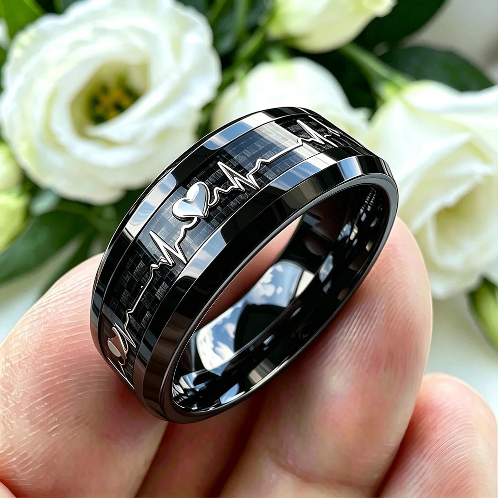 Heart Beat bague cœur unisexe 7 couleurs
