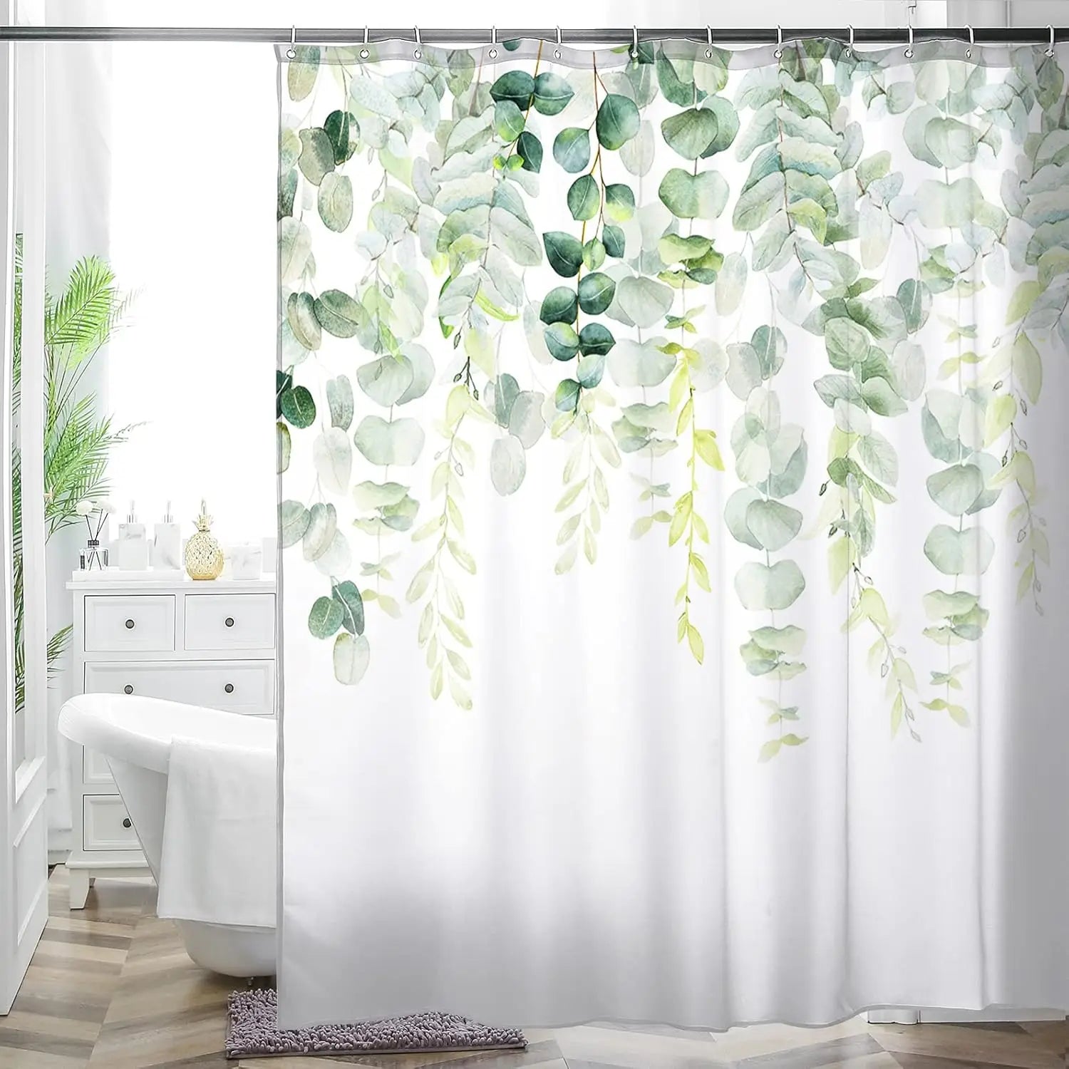 Rideau Douche Inspirant Nature Plantes 26 Designs Multi-Tailles