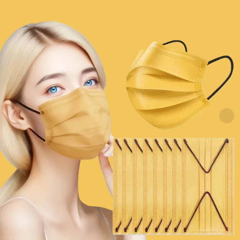 Masques Color Protect Jetables 4 Couches Respirants Unisexe - masque GoHappy