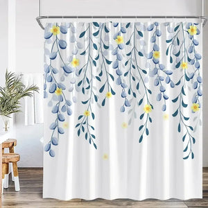 Rideau Douche Moderne Floral Polyester 11 Tailles + Crochets - rideau de douche GoHappy