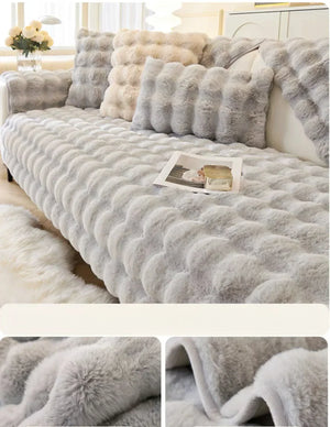 Plaid Canapé Imitation Fourrure Lapin Doux 11 Coloris - Plaid GoHappy