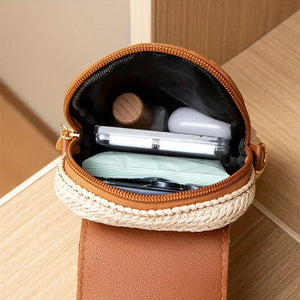 Ibiza Pearl mini sac téléphone paille bohème chic - sac bohème smartphone GoHappy