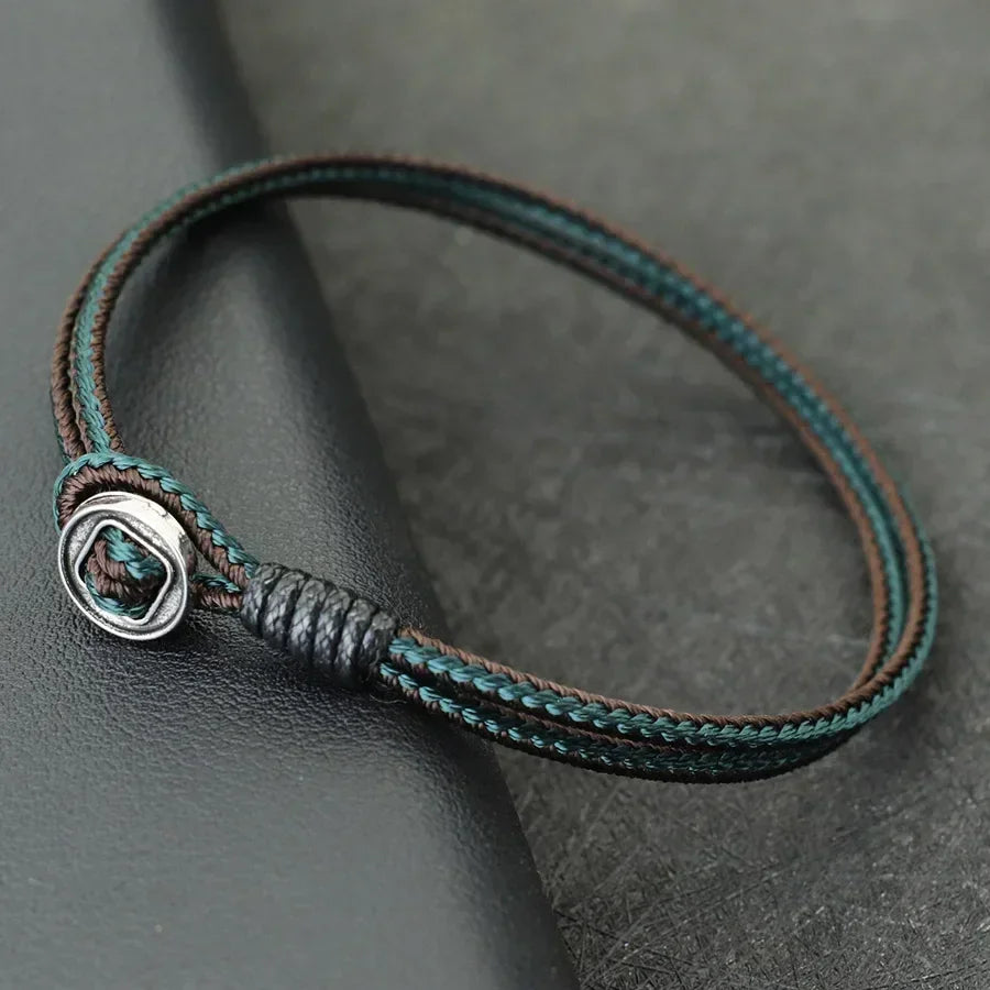 Bracelet homme double corde ethnique fait main Style Vintage - bracelet homme GoHappy