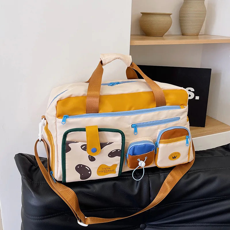 Sac Week-End Coloré Femme Sport Yoga Voyage Léger