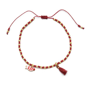 Bracelet femme boho perles Miyuki pompon coloré - bracelet perles GoHappy