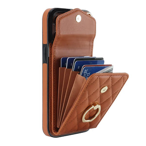 Coque Portefeuille Matelassée Bandoulière iPhone Apple 11 au 16 & plus - coque pour smartphone GoHappy