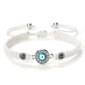 Bracelet Porte-Bonheur Evil Eye en Coton Tressé, Unisexe - Bracelets Porte-Bonheur GoHappy