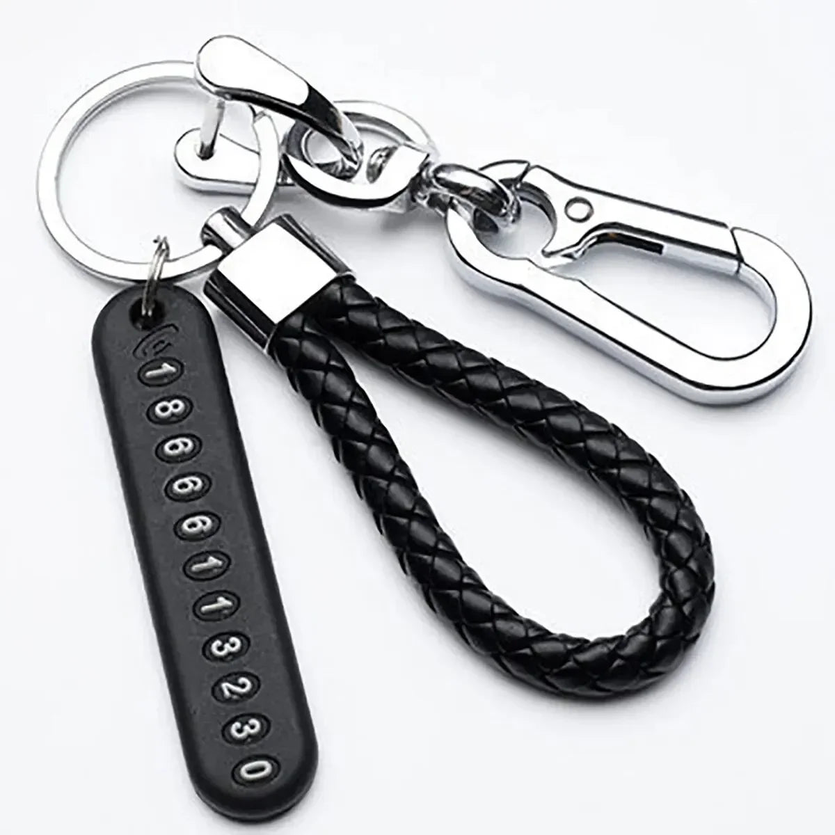 Kit porte-clés anti-perte avec numéro de téléphone - porte-clés GoHappy