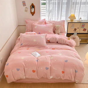 Housse Couette Velours Enfant Motifs Cartoon Douce Chaude 150-220cm - housse couette GoHappy