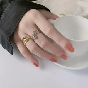 Bague Serpent Ajustable – Acier Inoxydable & Zircon - bague GoHappy