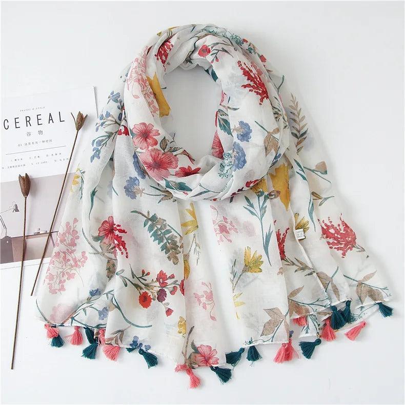 64 Foulards en Coton Look Décontracté et Chic - foulard GoHappy