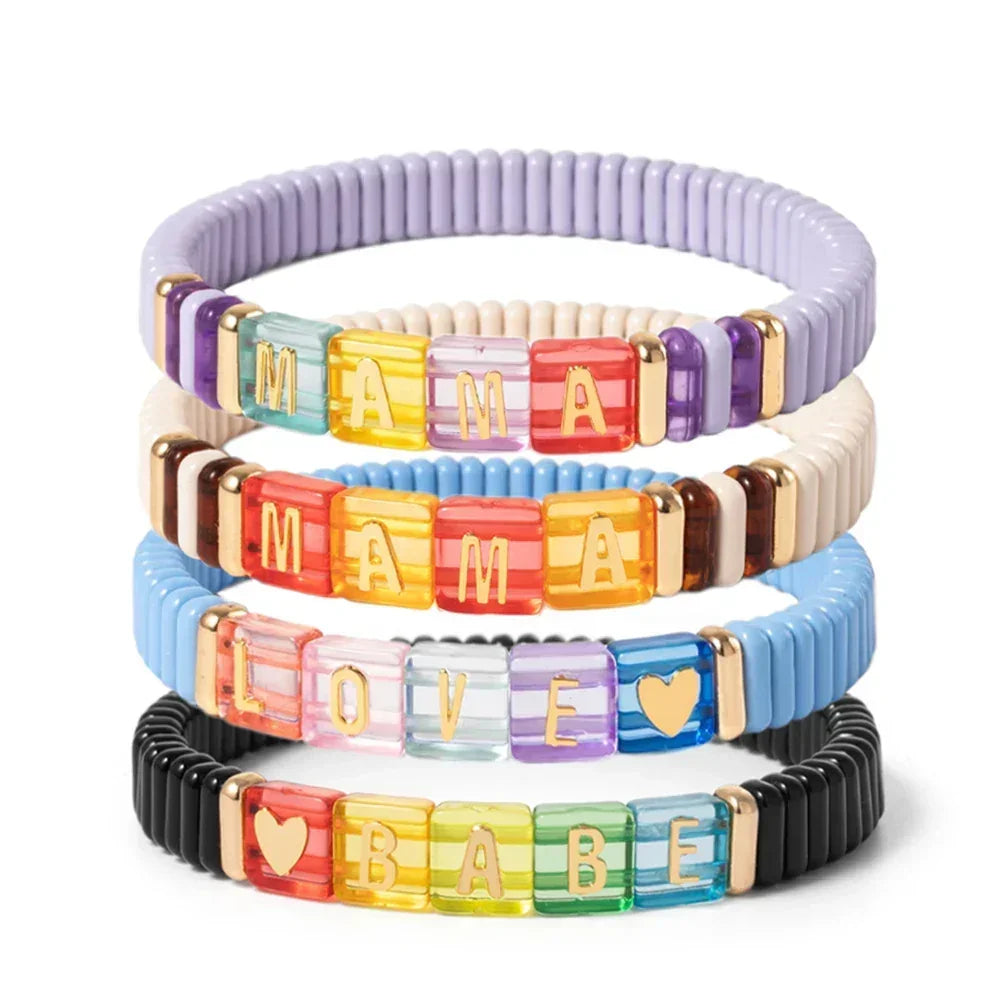 Candy Love bracelet femme élastique bohème coloré - bracelet femme GoHappy