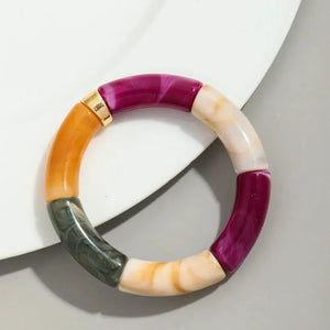 Bracelets acryliques bohème femme – 28 modèles colorés à mixer - Bijou Bracelet GoHappy