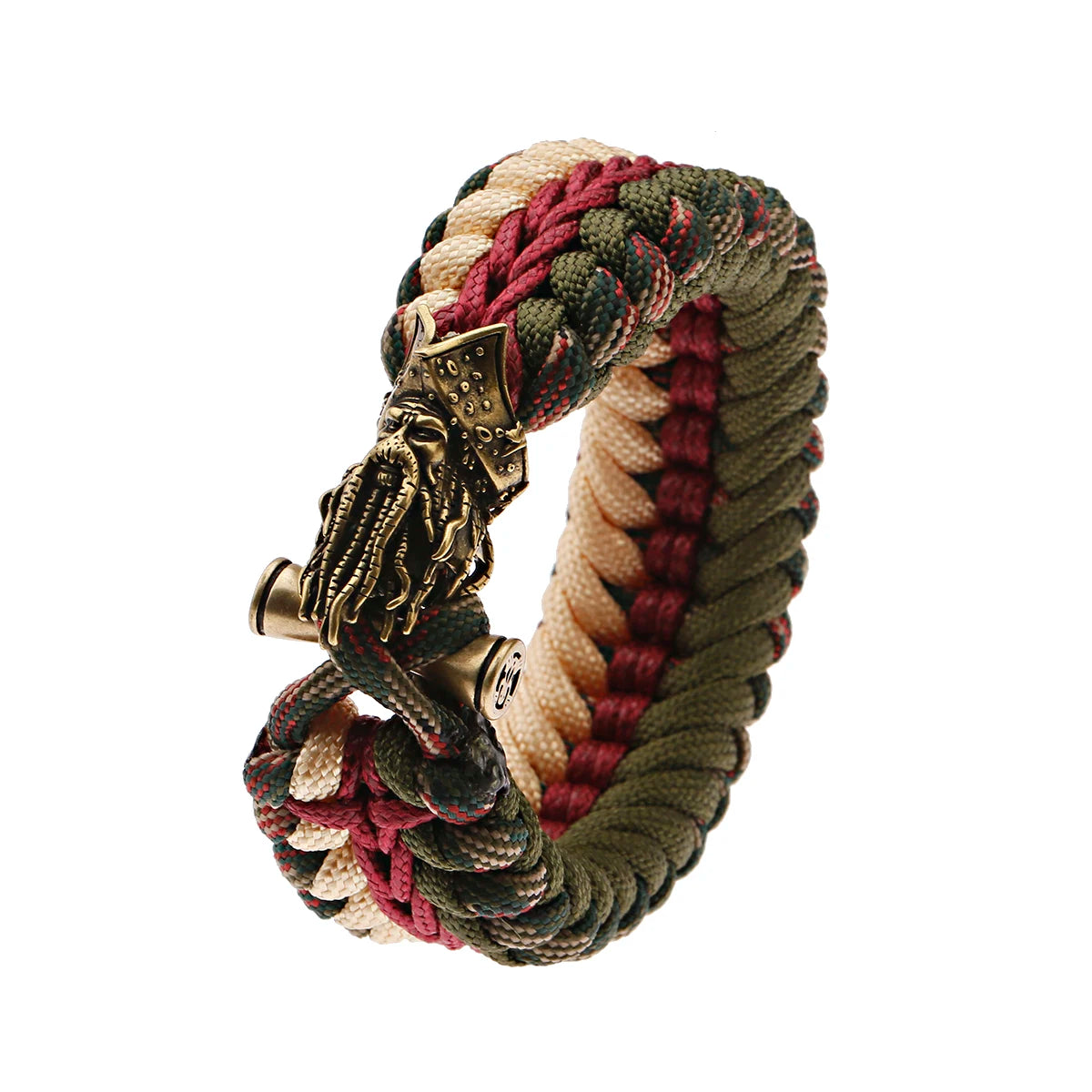 Bracelet Homme Viking Nordique Tressé Main Crâne Punk Antique - GoHappy France