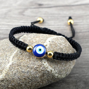 Bracelets Porte-Bonheur Evil Eye en Tissu Tressé - Bracelets Porte-Bonheur GoHappy