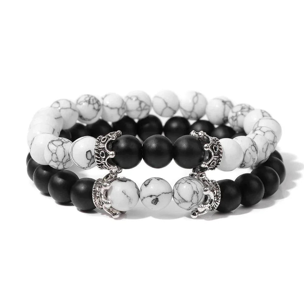 Bracelet multicouche en pierres naturelles pour hommes – Onyx, lave & hématite - Bijou Bracelet GoHappy