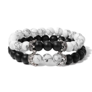 Bracelet multicouche en pierres naturelles pour hommes – Onyx, lave & hématite - Bijou Bracelet GoHappy