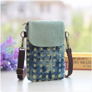 Boho Denim mini sac téléphone poches nomades - accessoires smartphone GoHappy