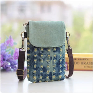 Boho Denim mini sac téléphone poches nomades - accessoires smartphone GoHappy