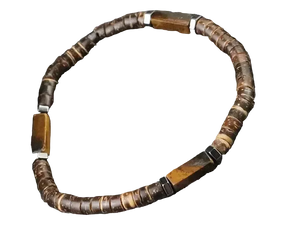 Coconut Coast bracelet homme perles coco et pierres naturelles - bracelet en pierres naturelles GoHappy